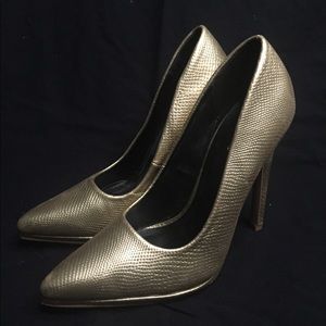 Gold High Heels